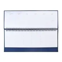 Планинг недатированный 100 х 300 мм, 56 листов, на гребне, обложка из искусственной кожи, синий