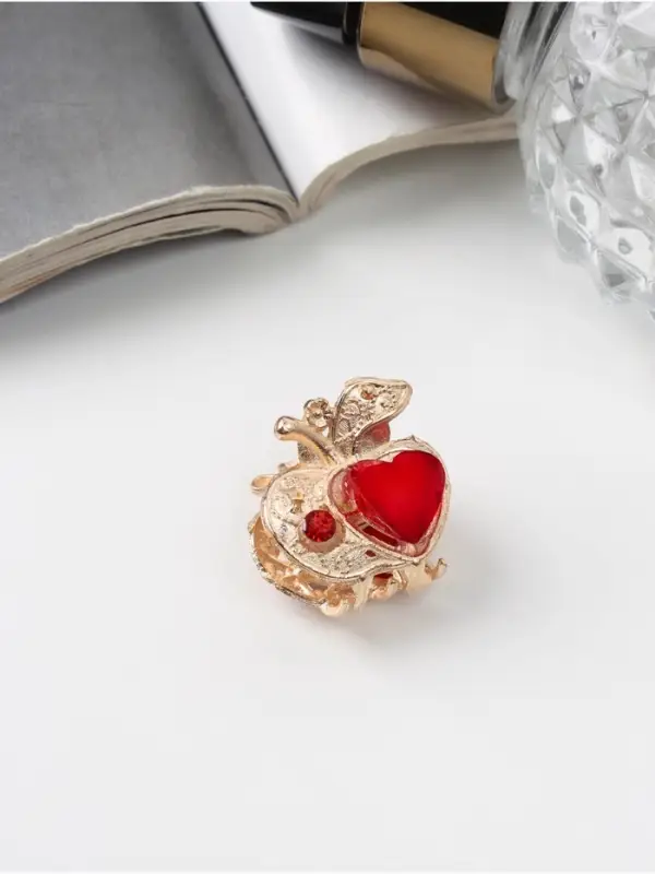 Крабик для волос &laquo;Арфея&raquo;, яблочко, 2.3 см, золото МИКС