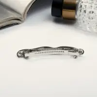 Заколка-автомат для волос "Либерти стиль" утонченность блеск, 7 см, серебро