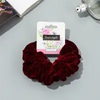 Резинка для волос &laquo;Орбита&raquo;, джемма бархат, 10 см, бордовая