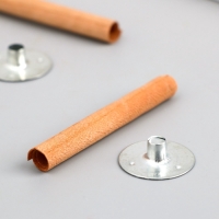 Фитиль для свечи дерево с металлическим держателем круглый набор 2 шт 0,6х5 см