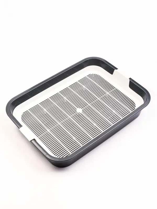 Туалет "Белла мини" для кошек, с сеткой, 35 х 26  х 6 см, Серый