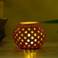 Аромалампа  "Шар" керамика, цв. коралловый, 8,5х8,5х8 см