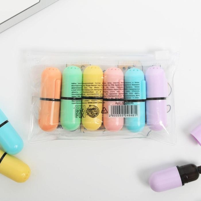 Набор текстовыделителей &laquo;Пилюли милоты&raquo;