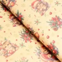 Бумага упаковочная новогодняя &laquo;Котик&raquo;, бурый крафт, 80 г/м&sup2; , 50&times;70 см