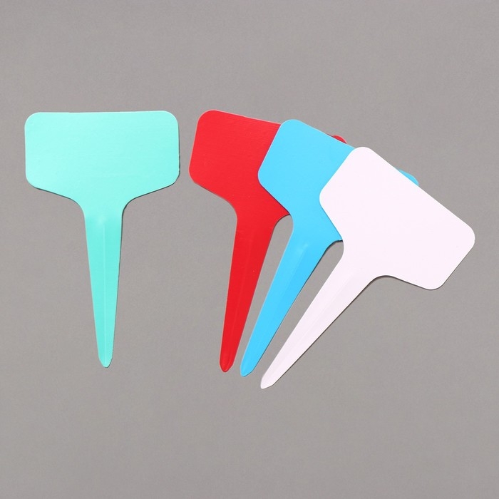 Таблички садовые для маркировки, 10 см, набор 20 шт., пластик, цвет МИКС, Greengo