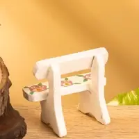 Сувенир дерево "Скамейка с цветами" цв. белый, 6,5х3,5х6 см