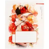 Тетрадь 12 листов, в линейку &laquo;С ушками&raquo;, мелованный картон, МИКС