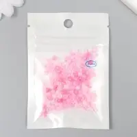 Бисер стекло 6/0 "Розовый меланж" 10 гр