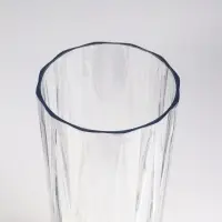 Ваза настольная пластик "Венера" лучики, 25,5х11,5 см, прозрачный