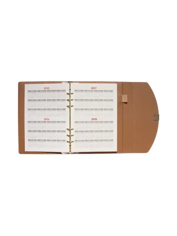 Органайзер на кольцах, A5, с клапаном, 80л, линия, к/зам, Оражевый