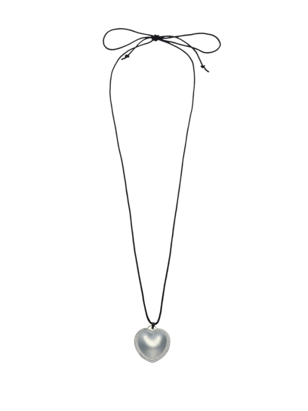 Портупея с кулоном &laquo;Сердечко&raquo; кожа, трансформер, цвет серебро, 150 см