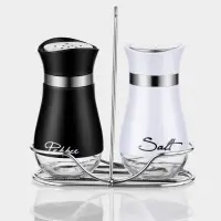 Набор для специй "Сияние.Black/White", 2 шт, на подставке