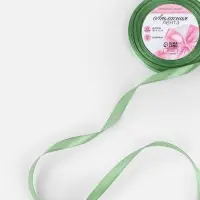 Лента атласная, 10 мм, 23&plusmn;1 м, фисташковая №65