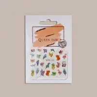 Слайдеры для ногтей &laquo;Акварельная графика&raquo;, разноцветные