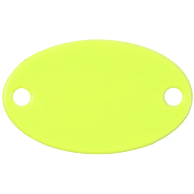 Шильдик металлический Alfa Oval, желтый неон
