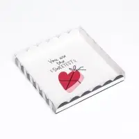 Коробка для печенья, 21&times;21&times;3 см, Сердце