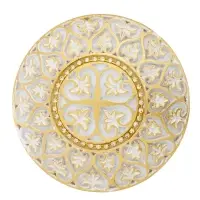 Крючок для штор CAPPIO KC211, d=9.6 мм, цвет белый с золотом, 2 шт