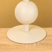 Подсвечник на 1 свечу текстурный "Фисташковый" с 2 сферами 8,5х8,5х18 см