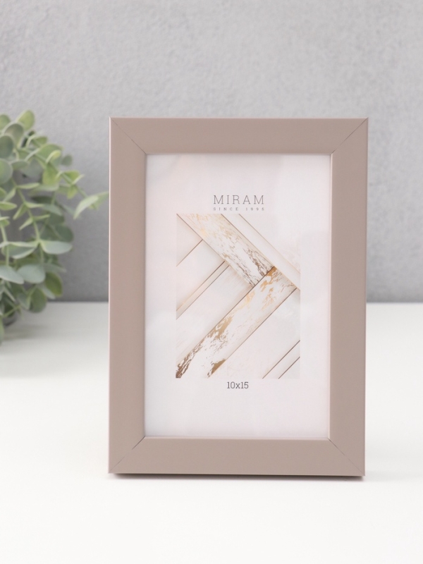 Фоторамка пластик "МИРАМ" 10х15 см, св. коричневый