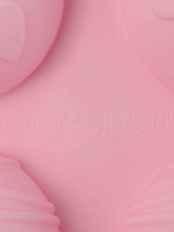 Форма для выпечки Доляна &laquo;Ассорти&raquo;, силикон, 8 ячеек, 26&times;14&times;2.5 см (d=5 см), розовая