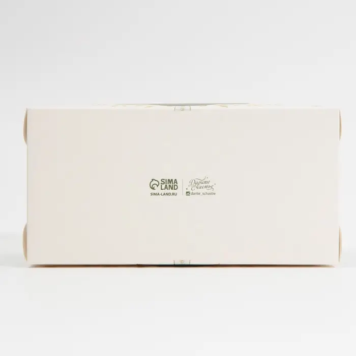 Коробка для капкейка &laquo;Бело-золотой&raquo;, 16 х 8 х 10 см