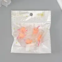 Подвеска для творчества акрил "Коктейль. Персик-кошка" светится в темноте 3,4х1,8х1,8 см