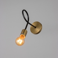 Бра "Узел" 1х40Вт Е27 черный/латунь