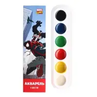 Акварель медовая &laquo;Человек-паук&raquo;, 6 цветов, в картонной коробке, без кисти