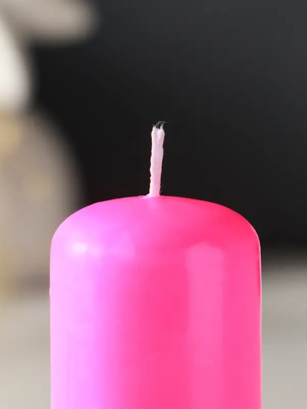 Свеча пеньковая 4х9 см, 11 ч, 90 г, розовый