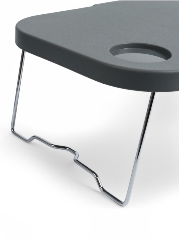 Корзина - столик Maclay 2 в 1, складная, 47 х 28,5 х 23,5 см, стол 45 х 28 х 16 см, серая