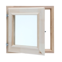 Окно, 40&times;40см, двойное стекло ЛИПА, наружнее открывание