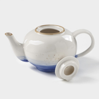 Чайник фарфоровый заварочный Доляна &laquo;Космос&raquo;, 600 мл, цвет синий