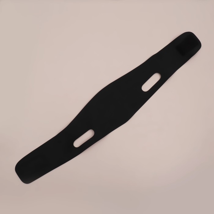 Маска текстильная для коррекции овала лица, на липучке, 62 &times; 9,5 см, цвет чёрный/розовый