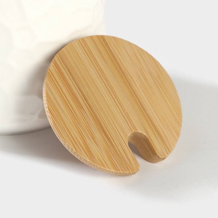 Набор фарфоровый для специй BellaTenero &laquo;Кракле&raquo;, 3 предмета: солонка 100 мл, перечница 100 мл, сахарница с ложкой 350 мл, цвет белый