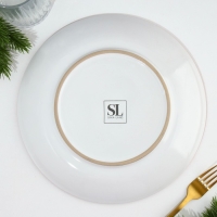 Новый год. Тарелка керамическая &laquo;Новогодняя сказка&raquo; красная, 22.5 см, цвет белый