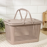 Корзина для пикника &laquo;Мини&raquo;, цвет коричневый