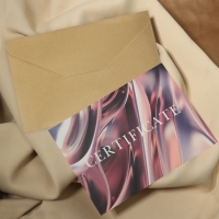 Набор подарочных сертификатов &laquo;PINK METALL&raquo;, 10 шт, с крафтовыми пакетами и наклейками, цвет нежно-розовый