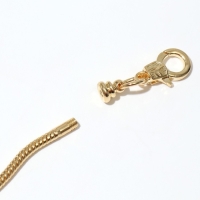Основа для браслета &laquo;Карабин&raquo;, цвет жёлтое золото, 17 см + 5 см удлинитель