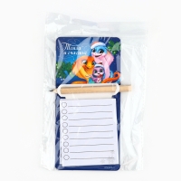 Магнит новогодний с блоком для записи и карандашом &laquo;Новый год: Тепла и счастья&raquo;, 7 х 14,4 см