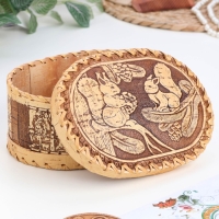 Шкатулка &laquo;Белки&raquo;, береста