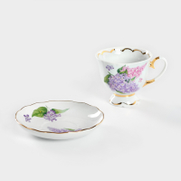 Чайная пара &laquo;Сирень&raquo;, 300 мл, блюдце d=15 см