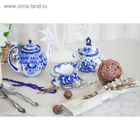 Сахарница &laquo;Анимон&raquo;, 7&times;7&times;14 см, гжель