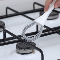 Щётка для чистки посуды и решёток-гриль Raccoon, круг, 19&times;5,5&times;2 см, цвет белый