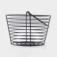 Фруктовница Доляна, 19,5&times;19,5&times;13 см, цвет чёрный