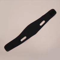 Маска текстильная для коррекции овала лица, на липучке, 62 &times; 9,5 см, цвет чёрный/розовый