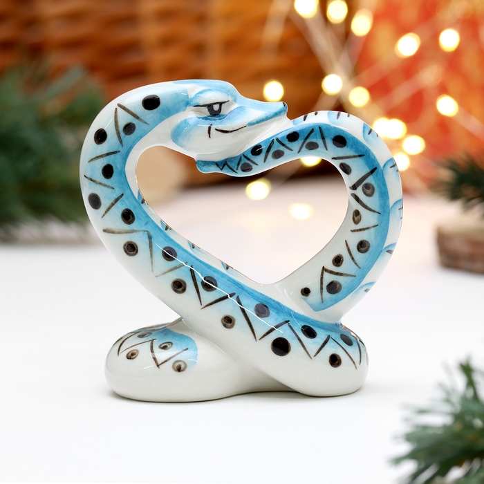 Сувенир "Змей Любовь", 10 см, фарфор
