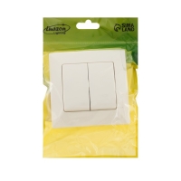 Выключатель Luazon Lighting "Антей", 10 А, 2 клавиши, скрытый, белый