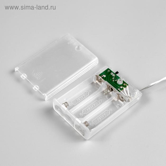 Гирлянда &laquo;Нить&raquo; 2 м, IP20, прозрачная нить, 20 LED, 2 режима, батарейки AAх3 (нет в комплекте), свечение мульти