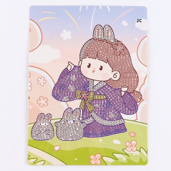 Алмазная вышивка &laquo;Мичико&raquo;, 13,7 &times; 18,3 см, картон, с частичным заполнением